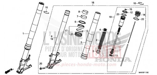 FORCELLA ANTERIORE (CBR1000ST) CBR1000STL di 2020